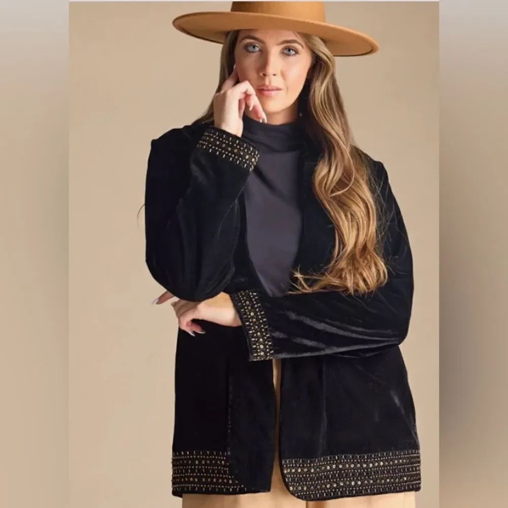 Downeast Sundown Jacket Velvet NEW medium Black Beauty